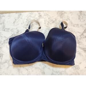 Modern Movement‎ Women's Blue Solid Comfortable Full Coverage Bra Size 36DDD